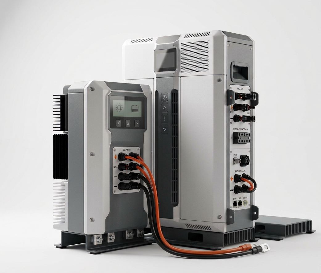 Solar charge controller, MPPT and PWM